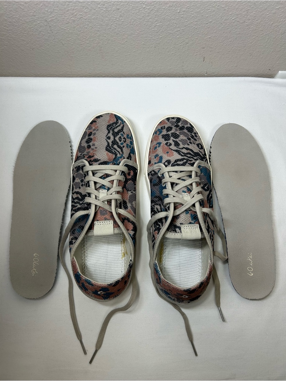 OLUKAI Pehuea Li Lace-Up Animal Print Drop-in Heel Breathable Mesh Sneakers 9.5 - Picture 9 of 13